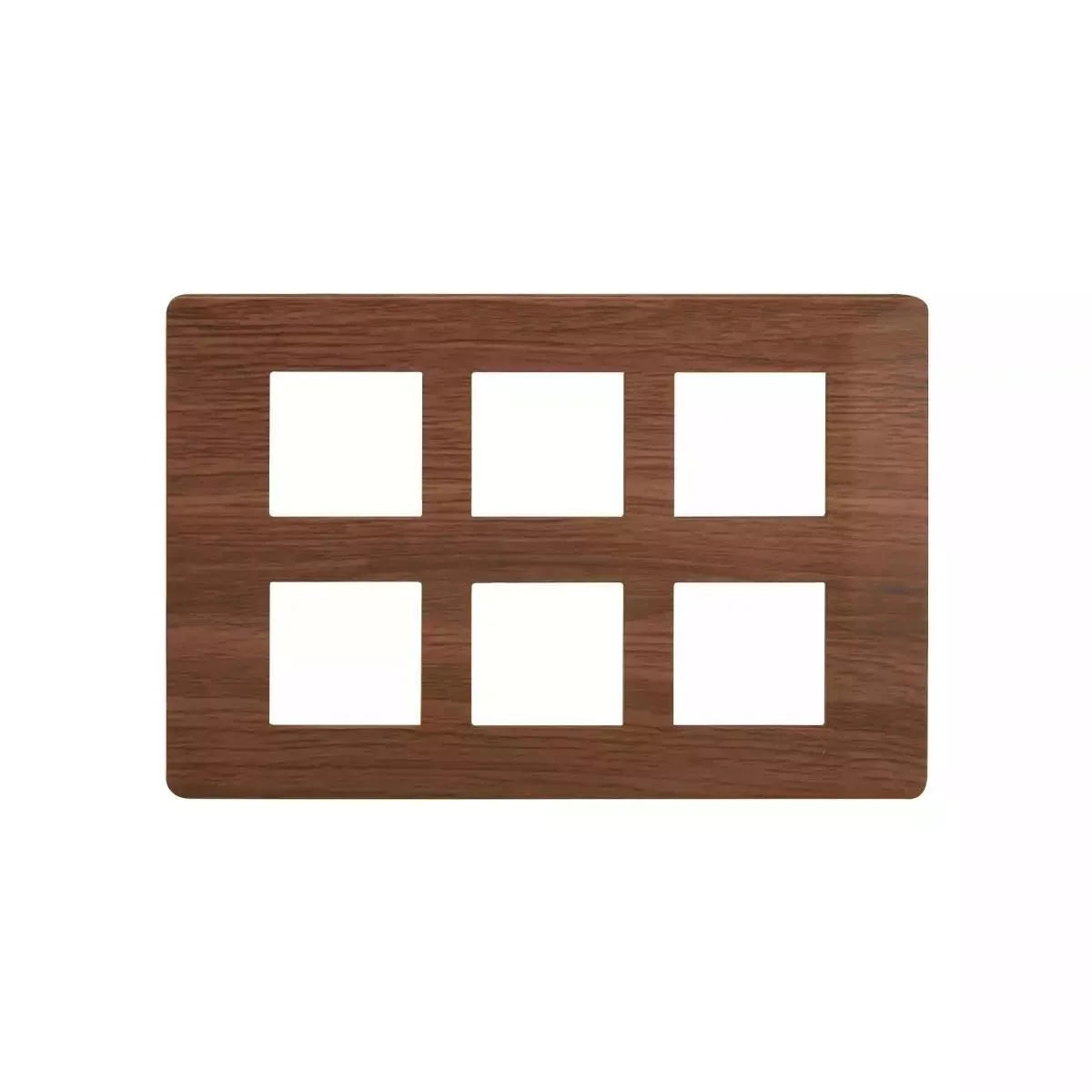 L&T (Lauritz Knudsen)  Entice Cover Plates with Grid Frames -Wooden finishes