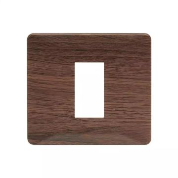 L&T (Lauritz Knudsen)  Entice Cover Plates with Grid Frames -Wooden finishes