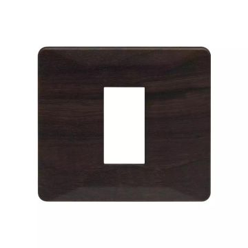 L&T (Lauritz Knudsen)  Entice Cover Plates with Grid Frames -Wooden finishes