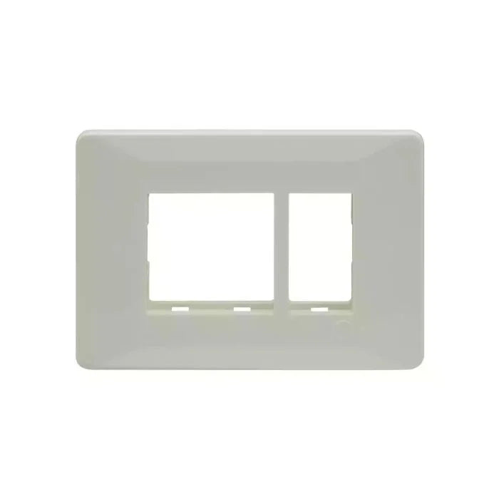 L&T (Lauritz Knudsen)  Entice Cover Plates with Grid Frames -White