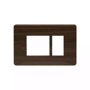 L&T (Lauritz Knudsen)  Entice Cover Plates with Grid Frames -Wooden finishes