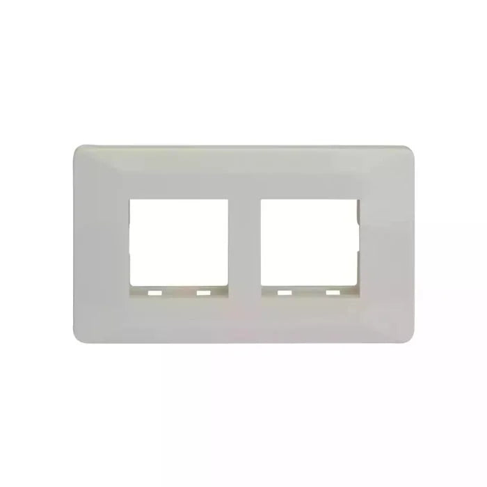 L&T (Lauritz Knudsen)  Entice Cover Plates with Grid Frames -White