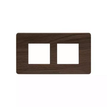 L&T (Lauritz Knudsen)  Entice Cover Plates with Grid Frames -Wooden finishes