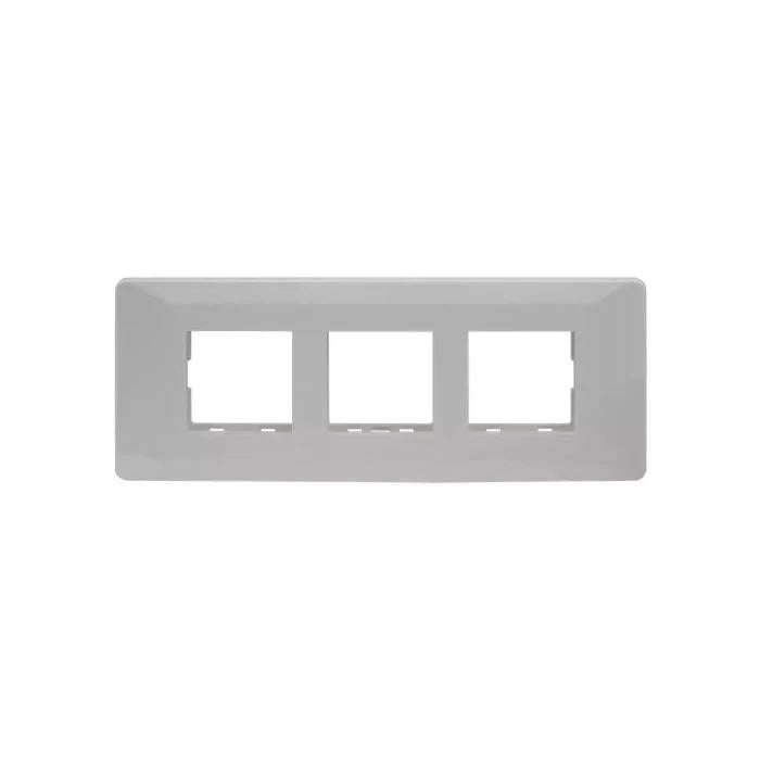 L&T (Lauritz Knudsen)  Entice Cover Plates with Grid Frames -White