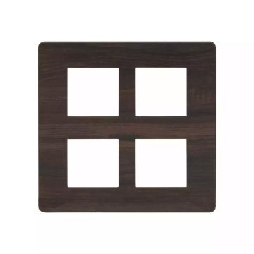 L&T (Lauritz Knudsen)  Entice Cover Plates with Grid Frames -Wooden finishes