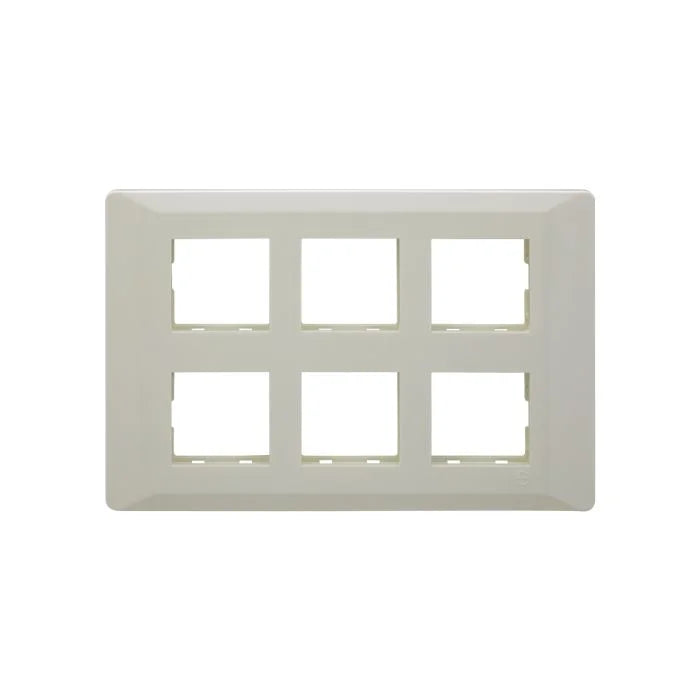 L&T (Lauritz Knudsen)  Entice Cover Plates with Grid Frames -White