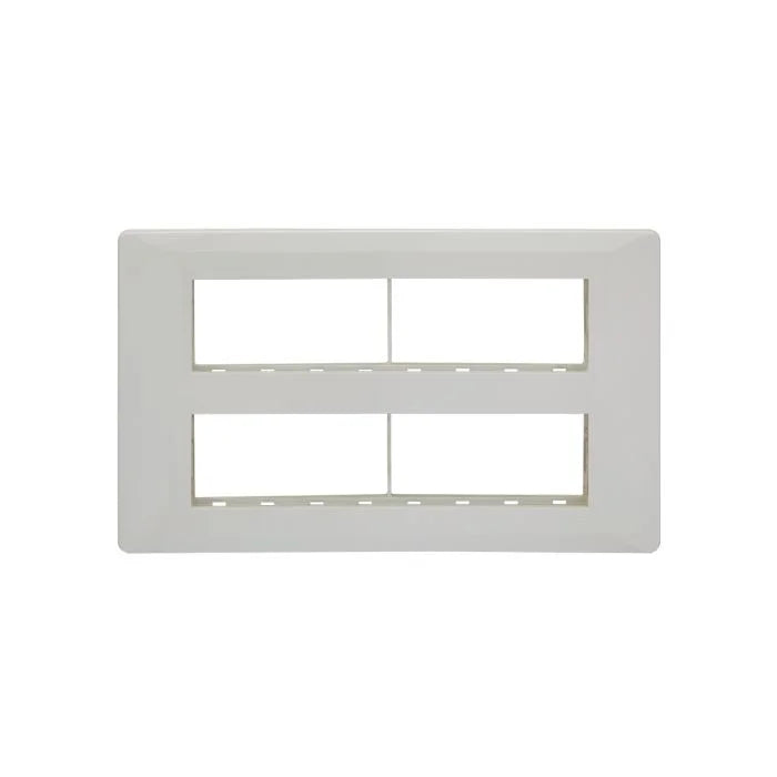 L&T (Lauritz Knudsen)  Entice Cover Plates with Grid Frames -White