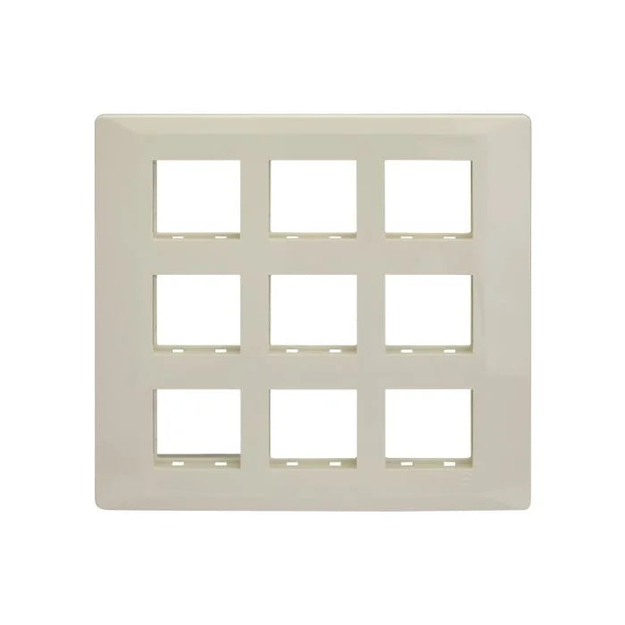 L&T (Lauritz Knudsen)  Entice Cover Plates with Grid Frames -White