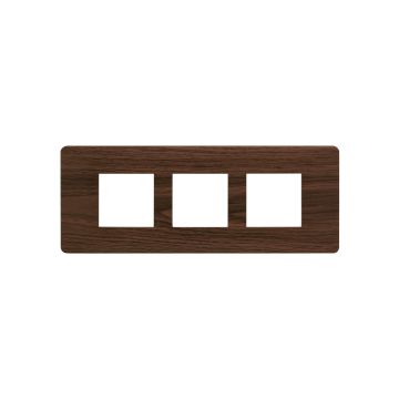 L&T (Lauritz Knudsen)  Entice Cover Plates with Grid Frames -Wooden finishes
