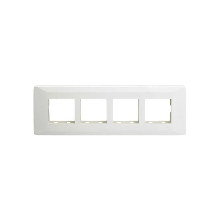 L&T (Lauritz Knudsen)  Entice Cover Plates with Grid Frames -White